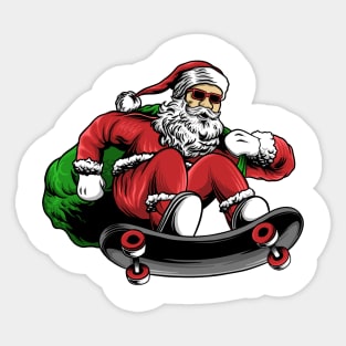 santa skate Sticker